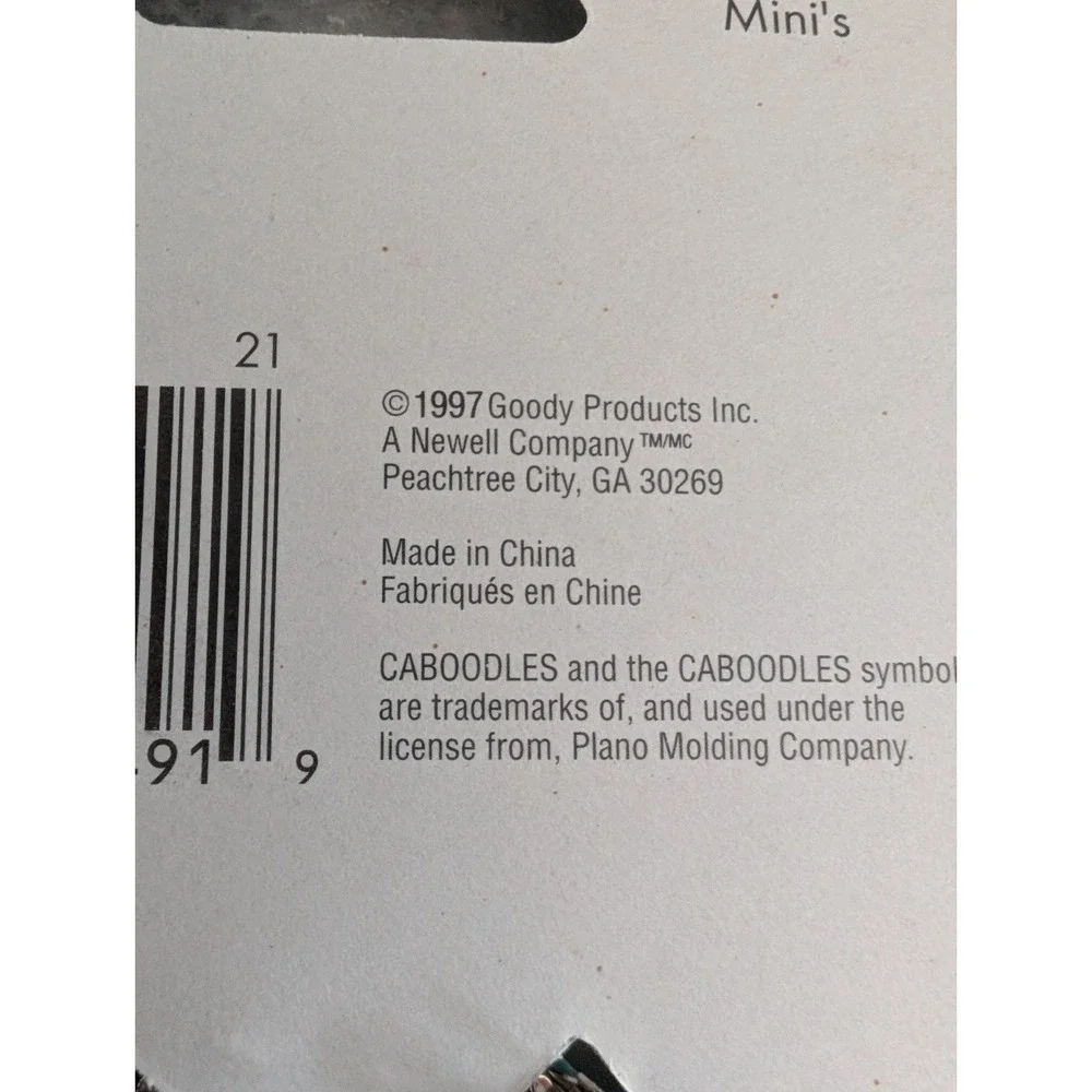 Vintage 1997 Goody CABOODLES‎ Hair Barrettes~New On Card~#73491